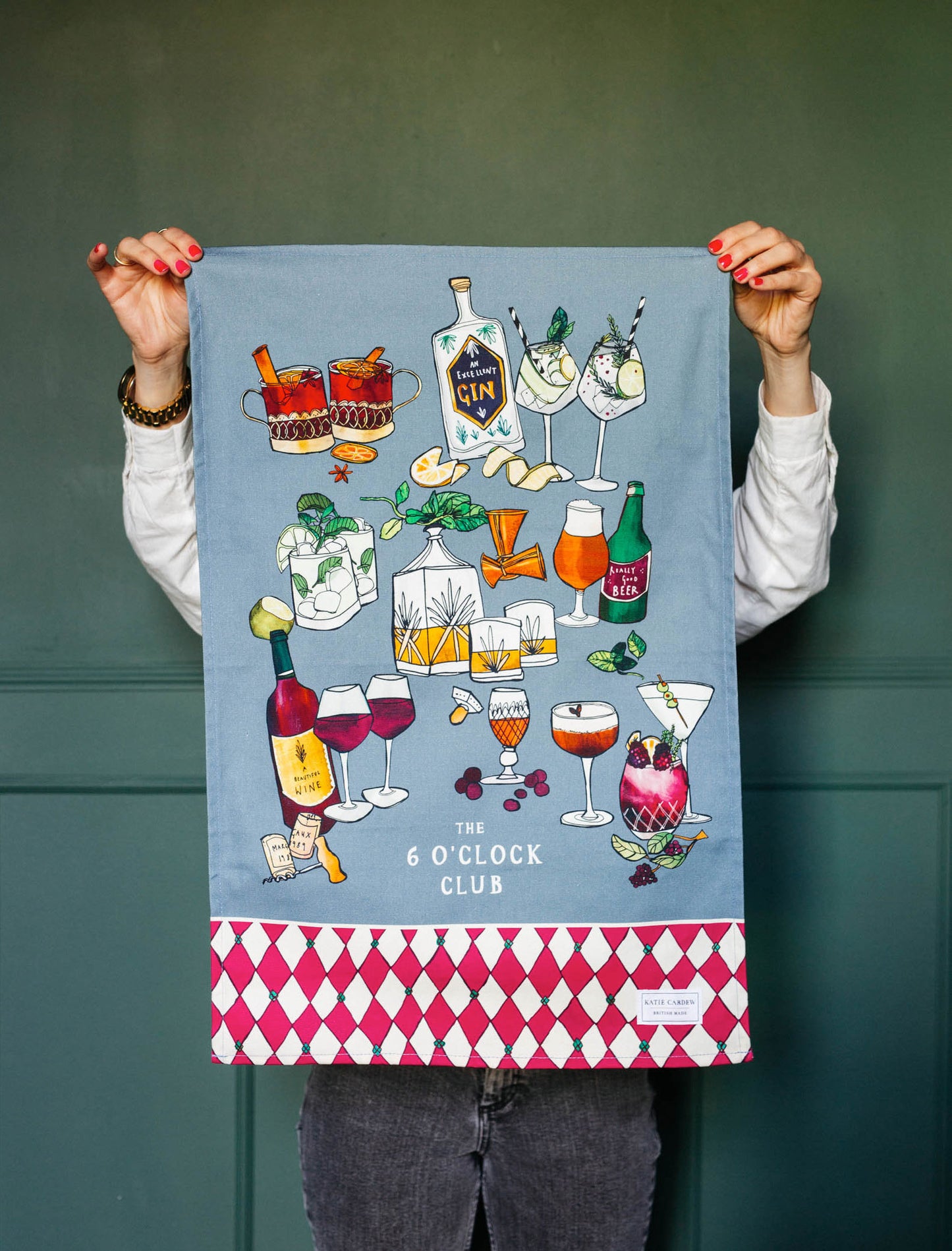 6 o'clock Club Tea Towel