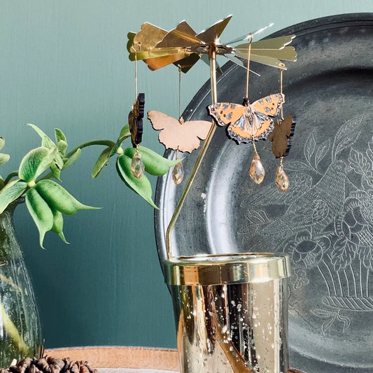 Tortoiseshell Butterfly Candle Carousel
