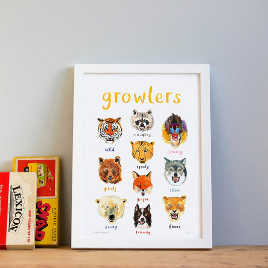 Growlers A4 Art Print