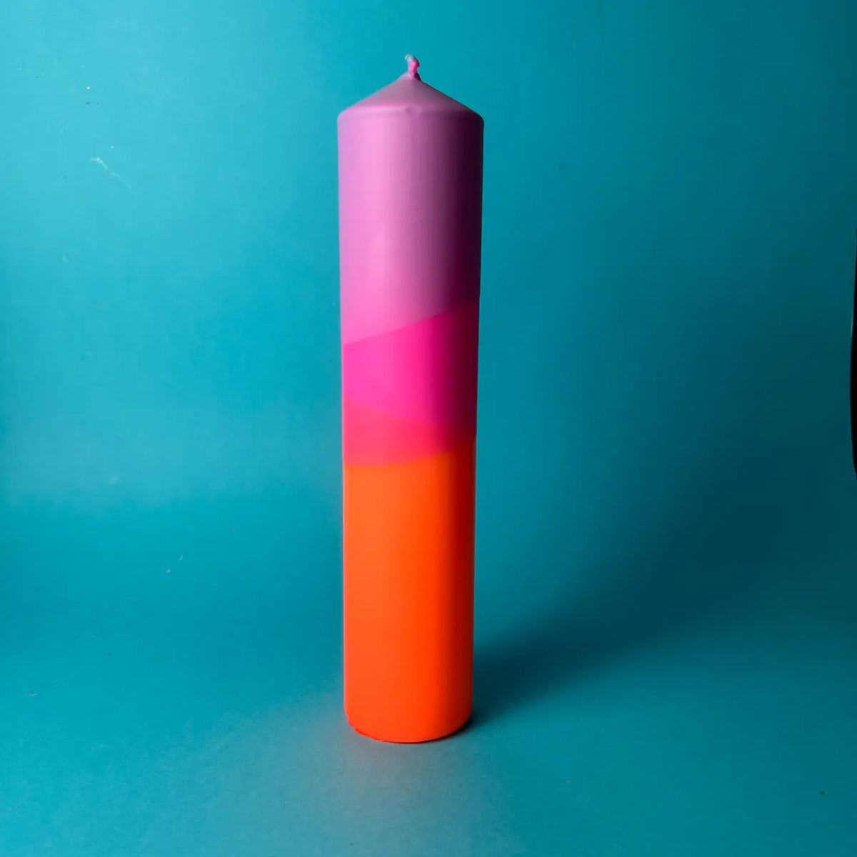 Pillar Candle - Neon Purple/Pink/Orange
