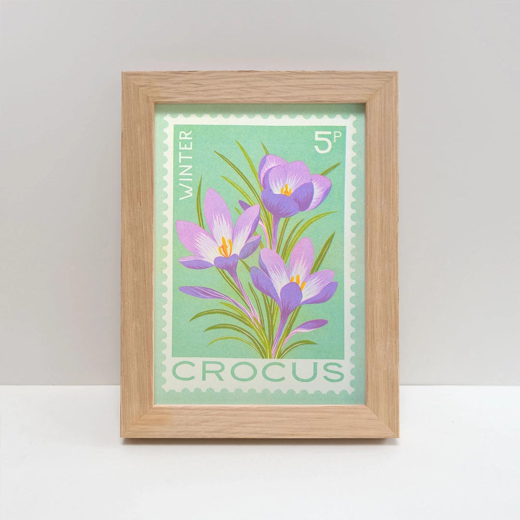 Crocus A5 Risograph Print