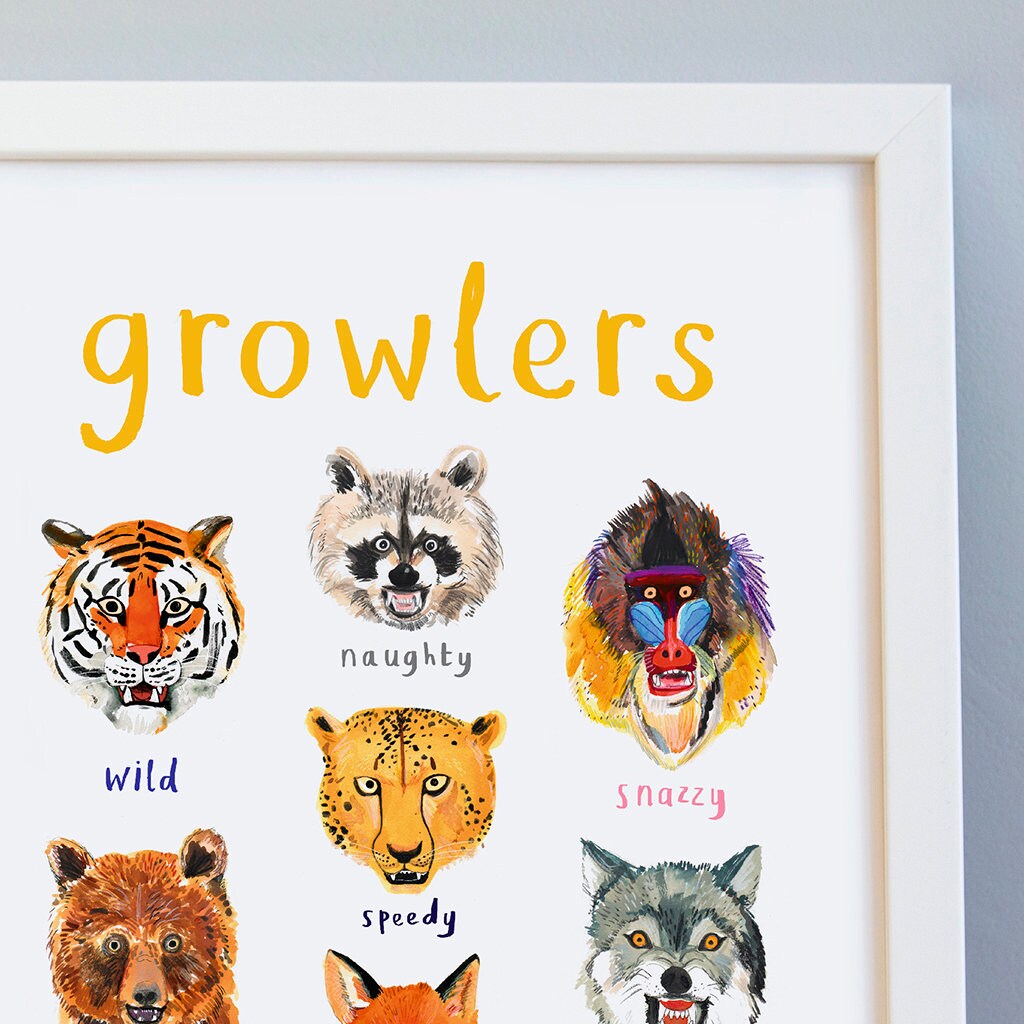 Growlers A4 Art Print