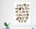 A3 Dinosaur Alphabet Print (Unframed)
