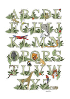 A3 Jungle Alphabet Print (Unframed)