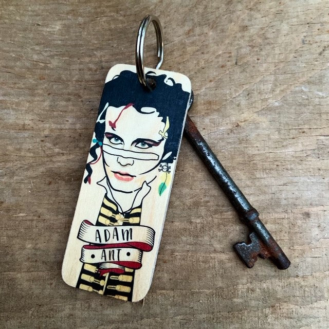 Adam Ant Wooden Keyring