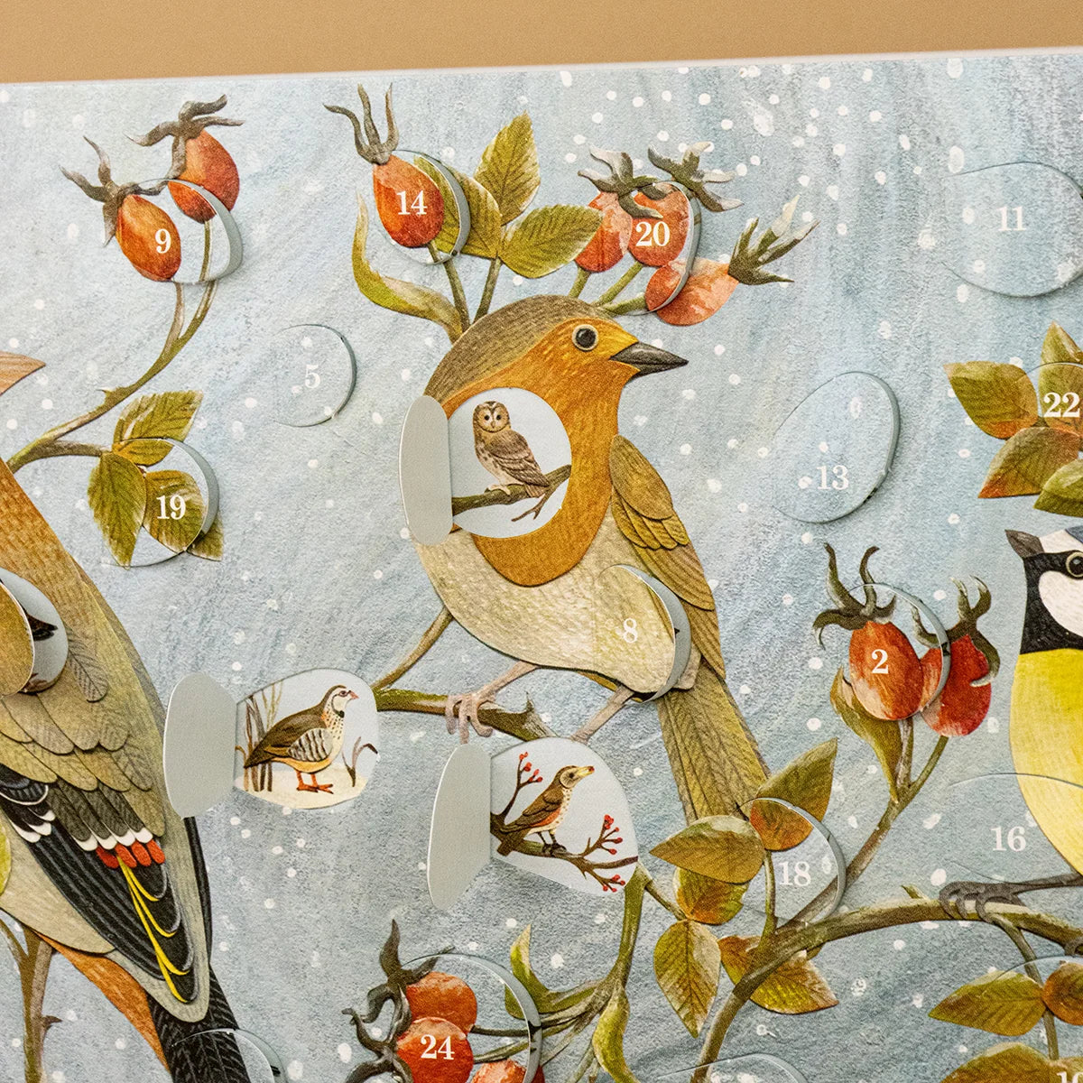 Winter Hedgerow Mini Advent Card