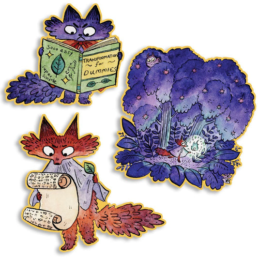 Fox Flight Market Night Stickers - 3 designs to choose from.