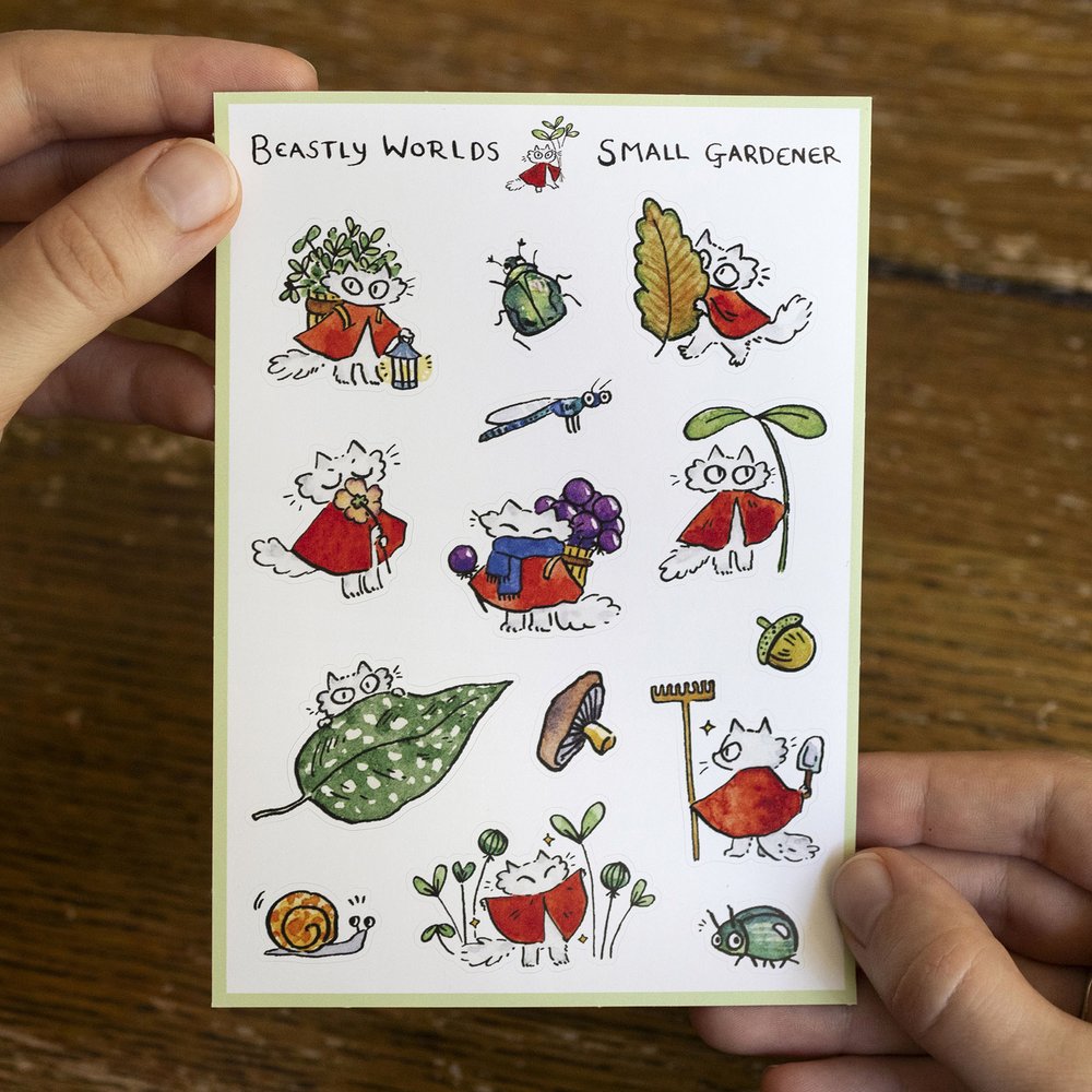 Small Gardener Sticker Sheets!