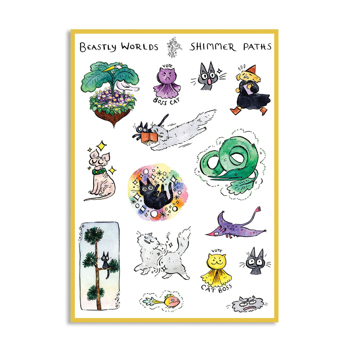 Shimmer Paths Sticker Sheet