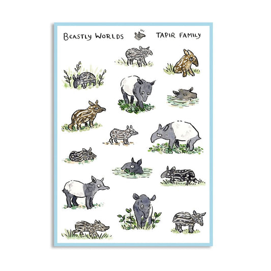 Tapir Family Sticker Sheet