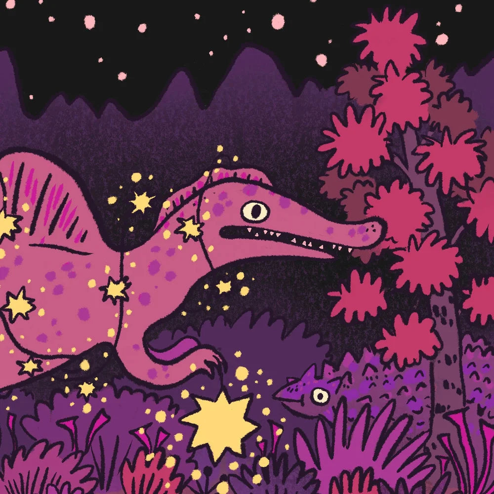 Spinosaurus 'Dinos and Stars' Print - 2 Sizes Available
