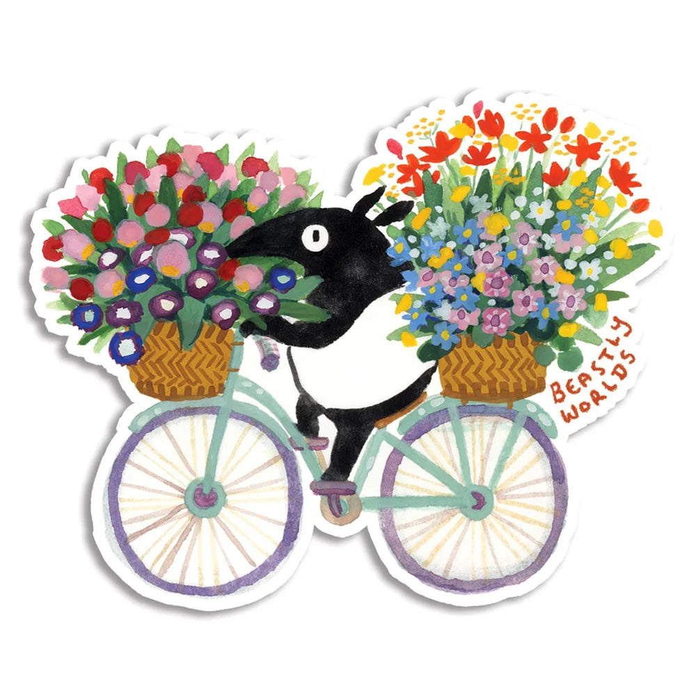 Tapir Flower Delivery Sticker