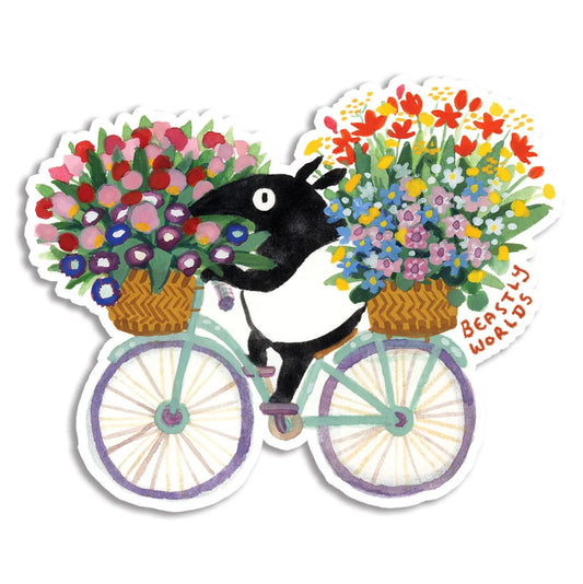 Tapir Flower Delivery Sticker