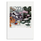 Snow Cat Small Gardener Print - 2 Sizes Available