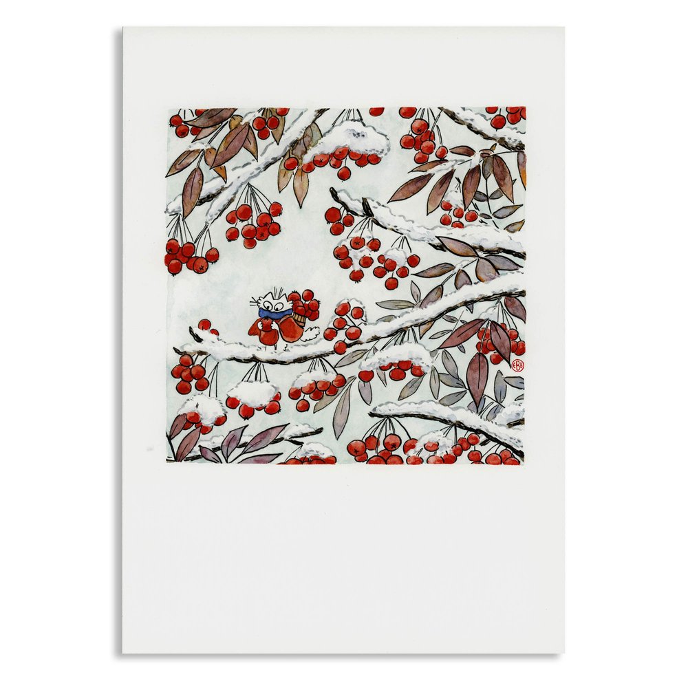 Gathering Berries Small Gardener Print - 2 Sizes Available