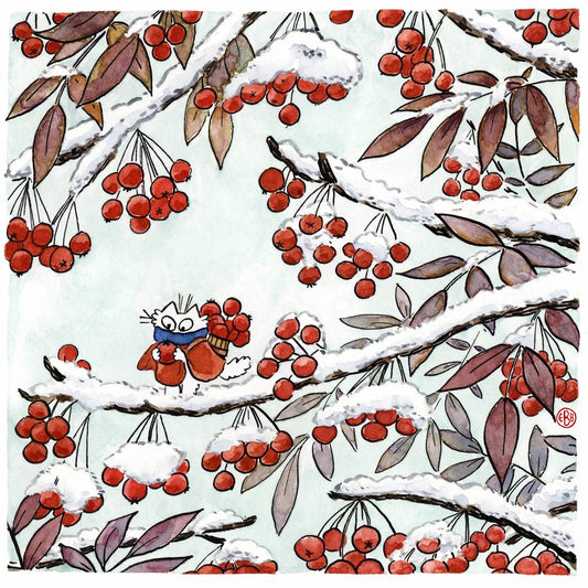 Gathering Berries Small Gardener Print - 2 Sizes Available