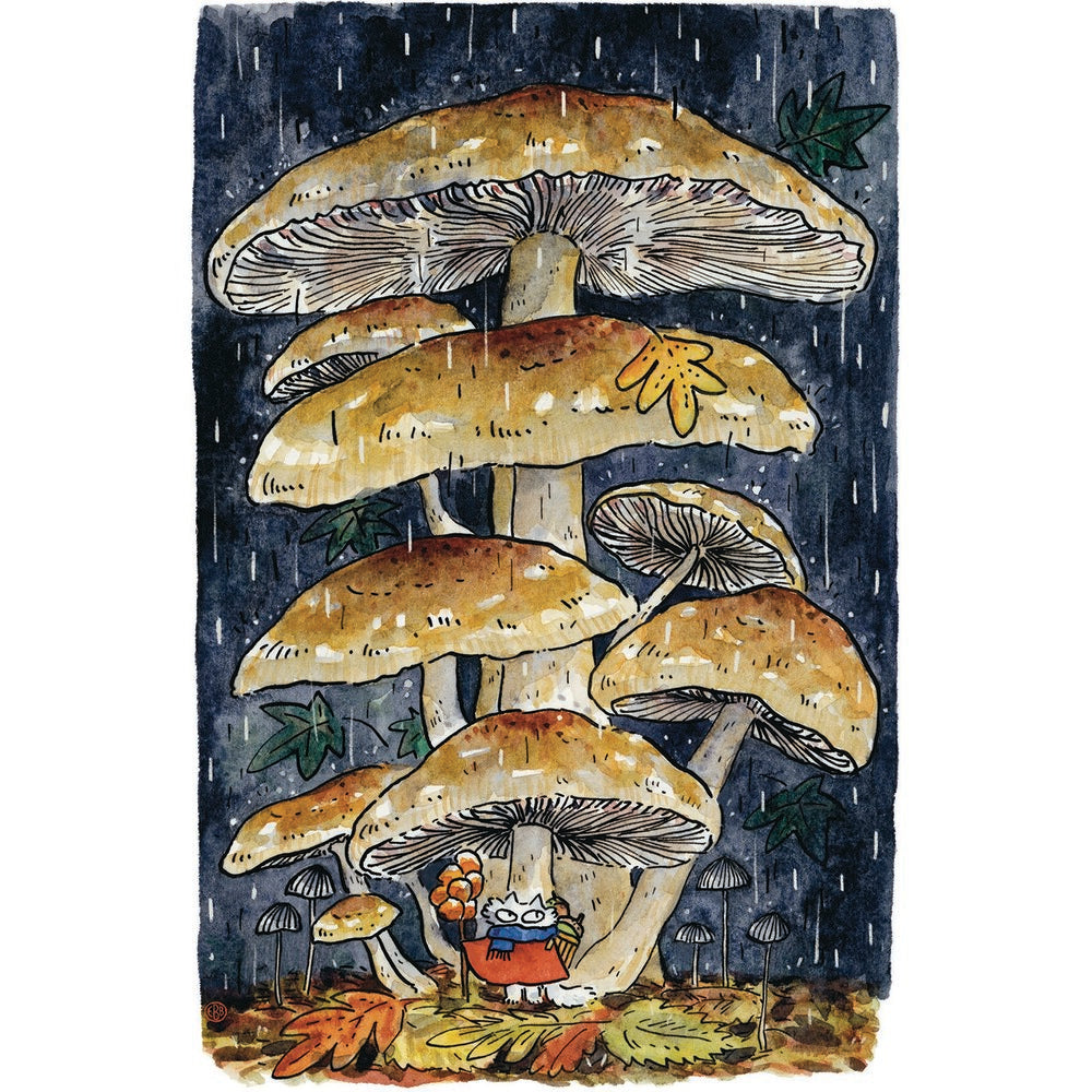 Small Gardener Mushroom Hideout Print - 2 Sizes Available