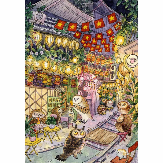 Night Owl Coffee Social Print - 2 Sizes Available