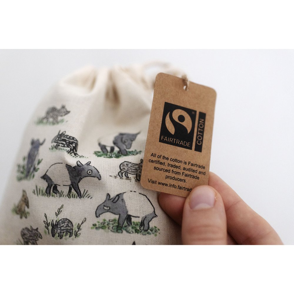 Tapir Family Small Drawstring Bag