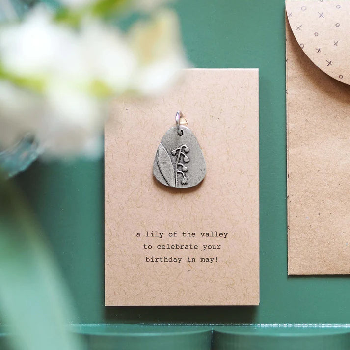Pewter Birth Flower Charm