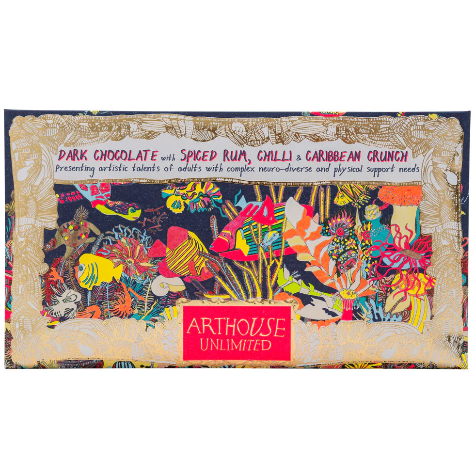 Dark Chocolate, Spice Rum, Chilli & Crunch 'Angels Of The Deep' Bar