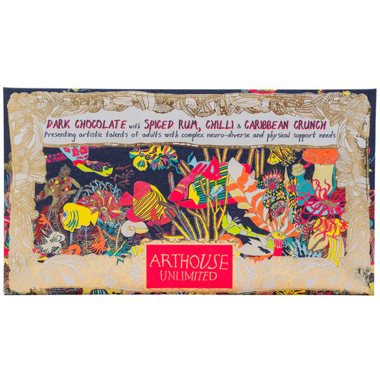 Dark Chocolate, Spice Rum, Chilli & Crunch 'Angels Of The Deep' Bar