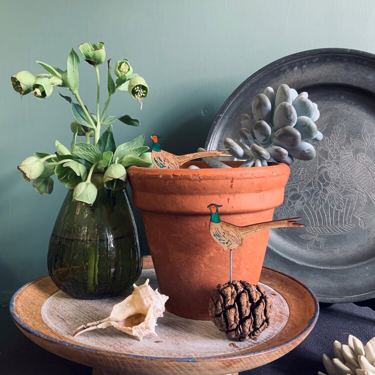 Pheasant Plant Pot Companions