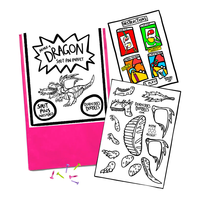 Dragon Split Pin Puppet Craft Kit
