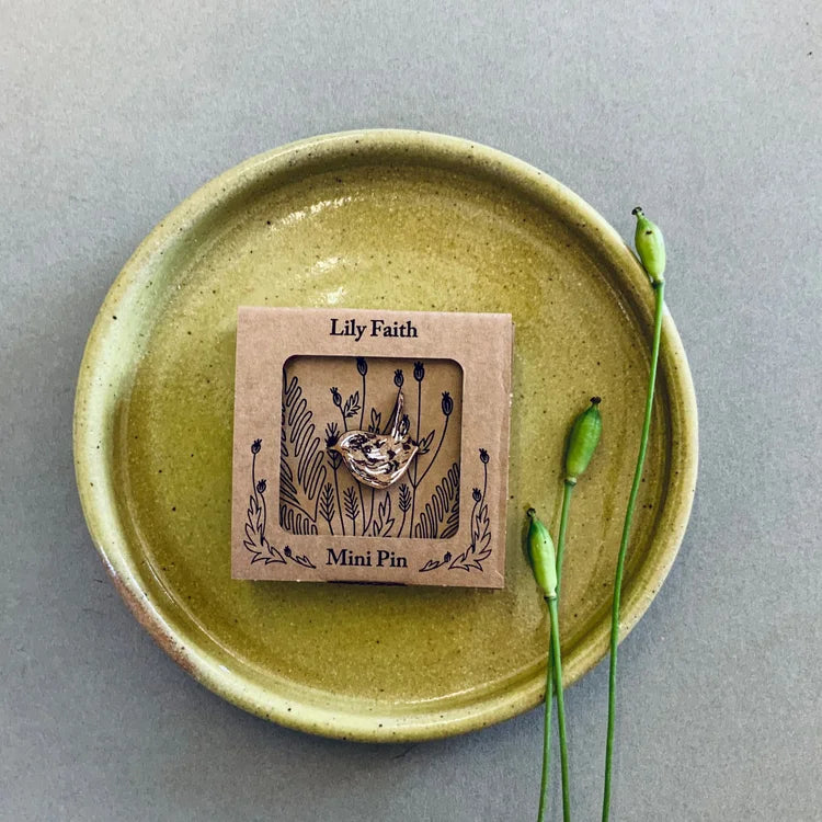 Wren Hand Painted Mini Pin Brooch