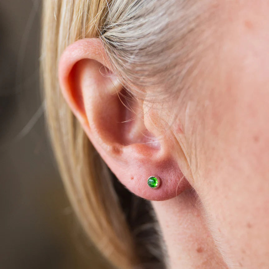 Sterling Silver Gemstone Mini Studs - 6 stones available