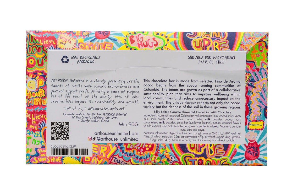 Silky Milk Salted Caramel 'Full Of Joy' Chocolate Bar