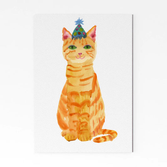 Ginger Party Cat A5 Print