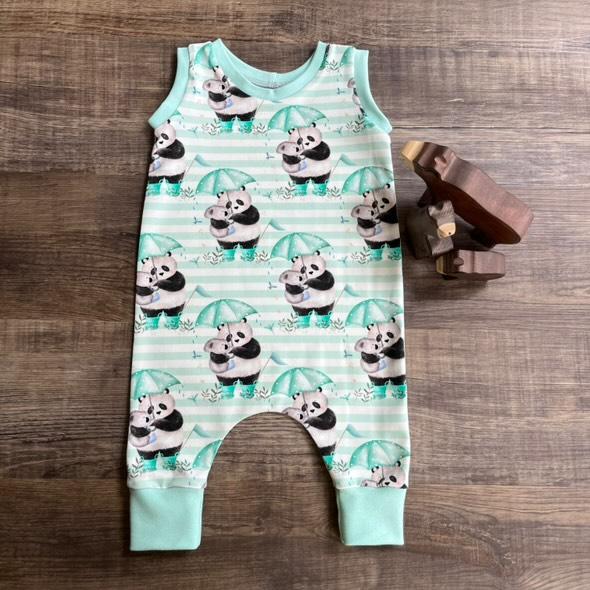 Panda Pull Up Romper