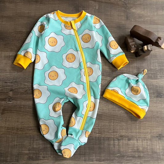 Fried Egg Babygrow And Hat