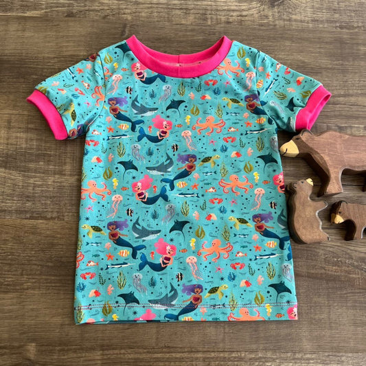 Short Sleeved T-shirt  - Blue Mermaids