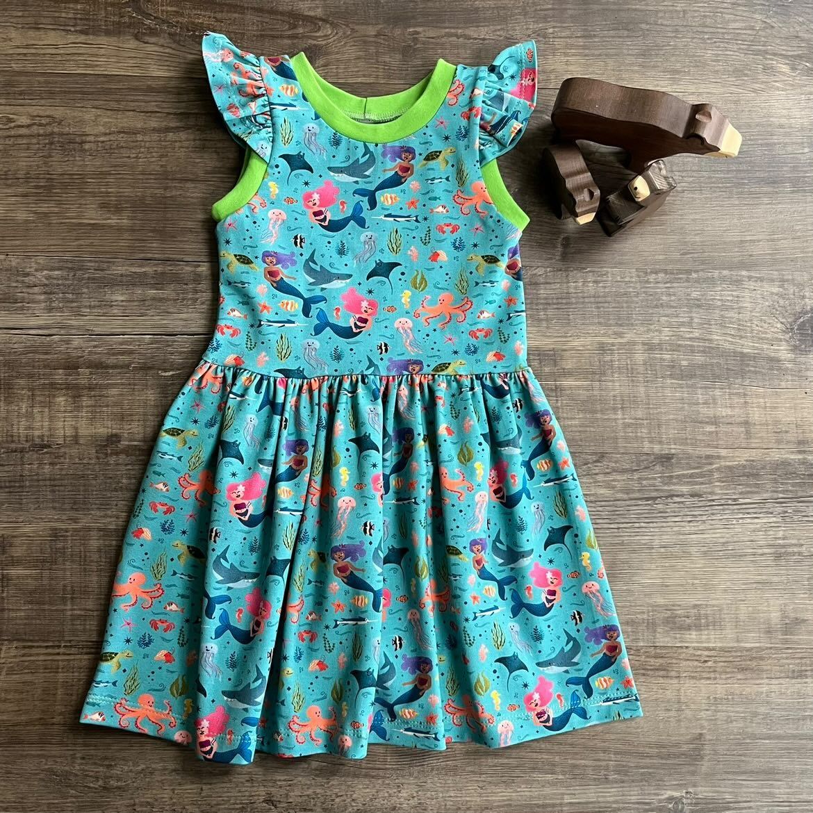 Mermaid Everyday Dress - Choose between pink or blue
