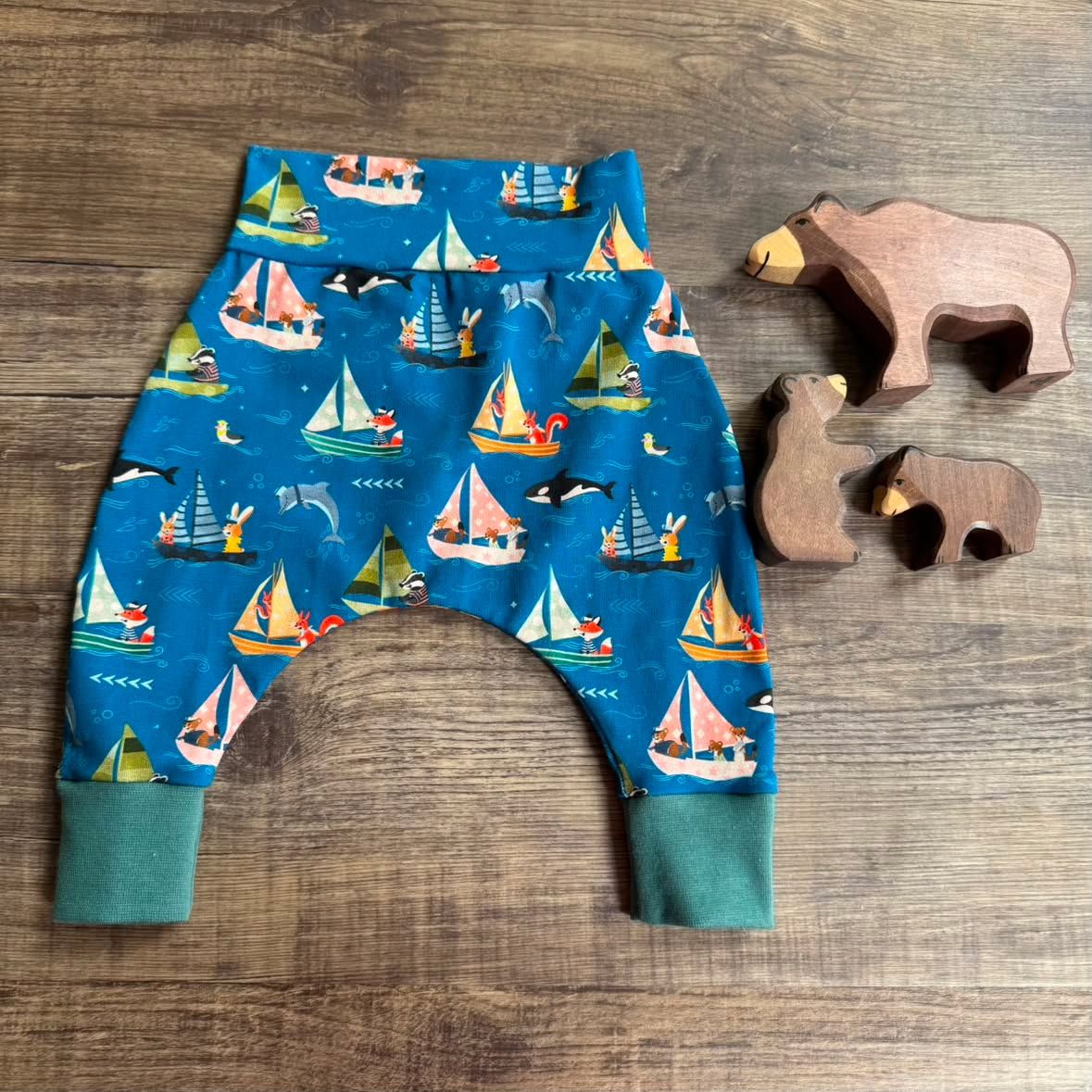 Navy Animal Regatta Harem Trousers