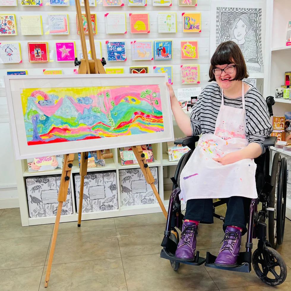 Rhubarb & Custard Flavoured Pink & Yellow 'Peace' Chocolate Bar