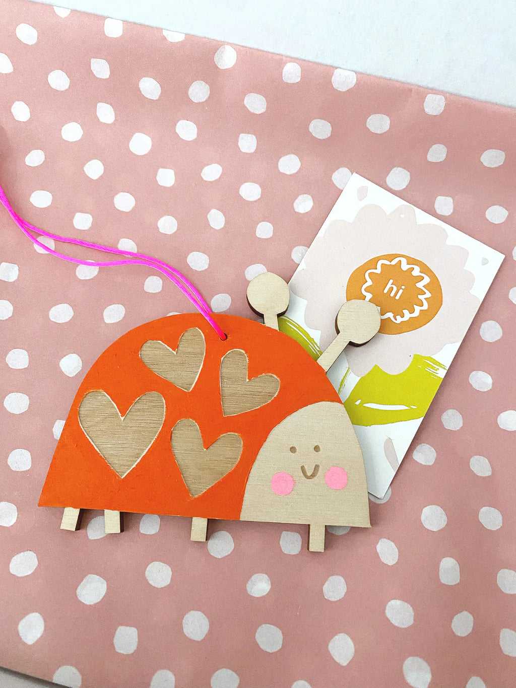 Lovebug Wooden Keepsake Decoration