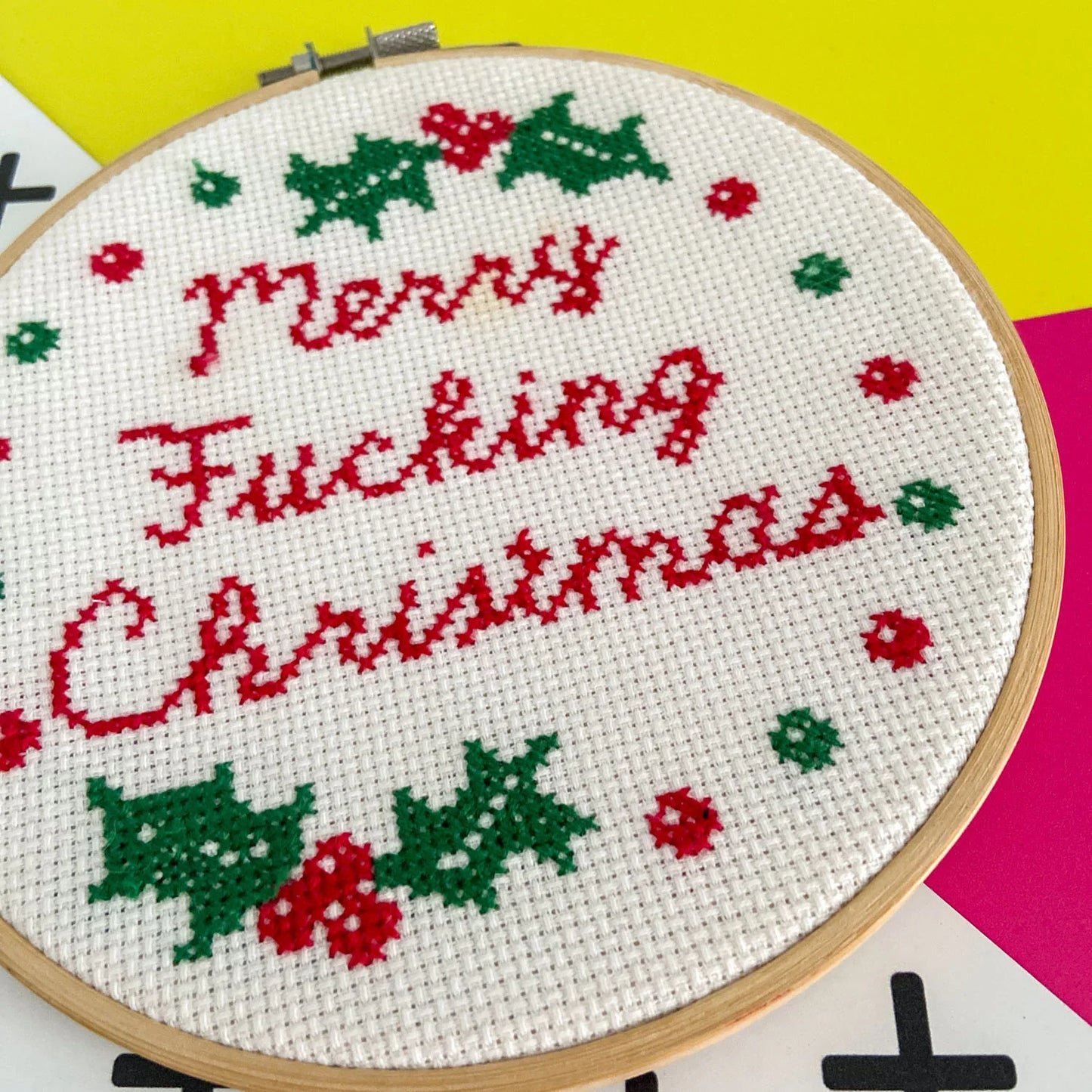 Merry Fucking Christmas Cross Stitch Kit