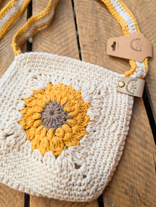 Handmade Crochet Shoulder Bag - 3 Available Colours