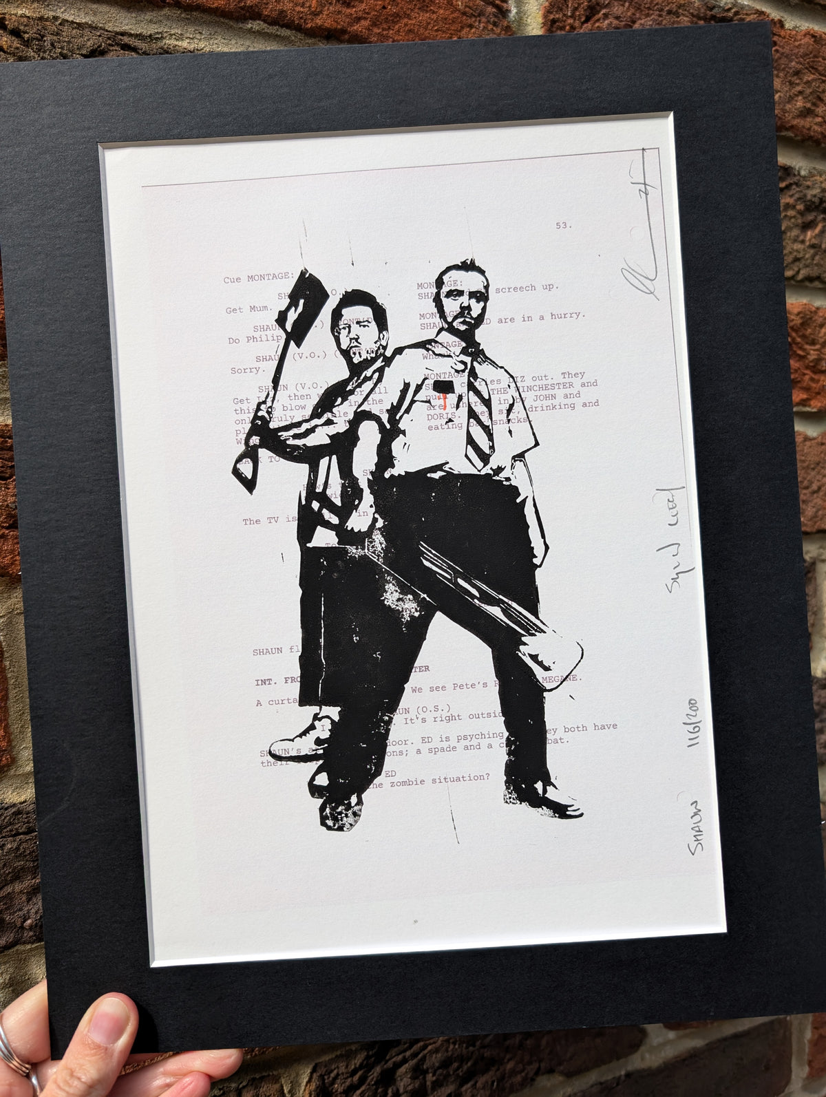 'Cornetto Trilogy' Lino Print - 3 films to choose between.