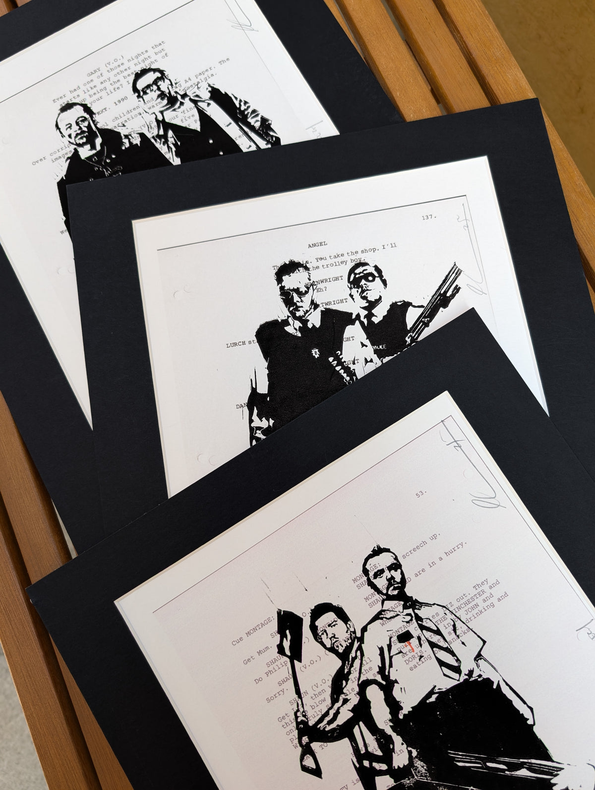'Cornetto Trilogy' Lino Print - 3 films to choose between.