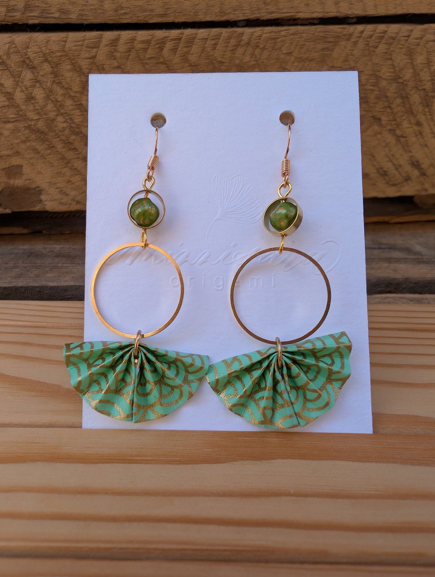 Handmade Origami Fan Earrings