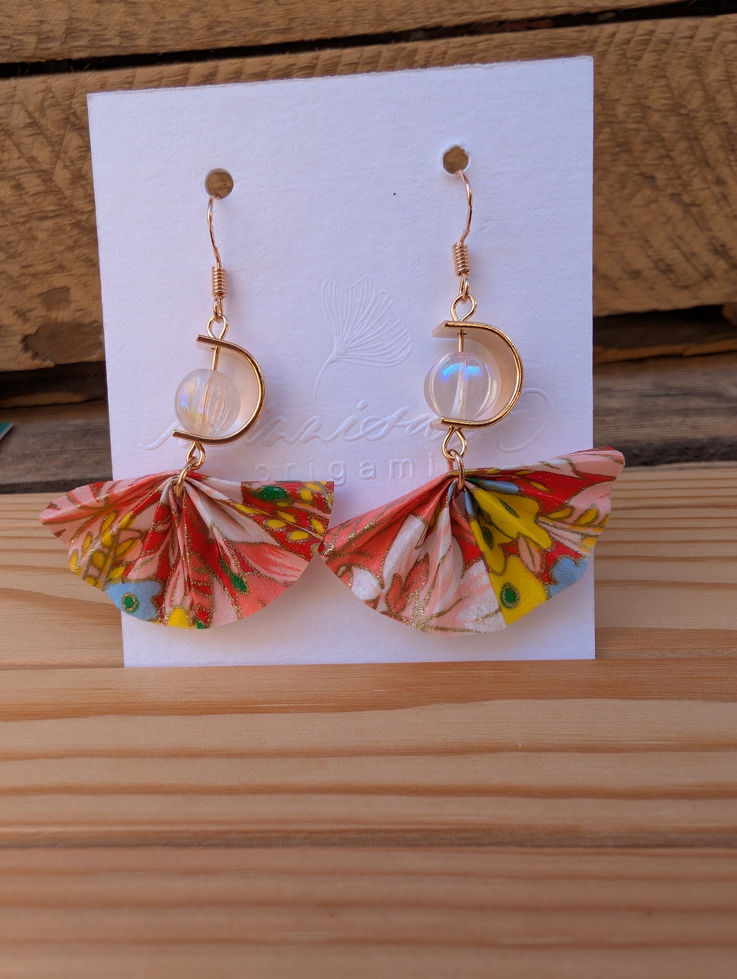 Handmade Origami Fan Earrings