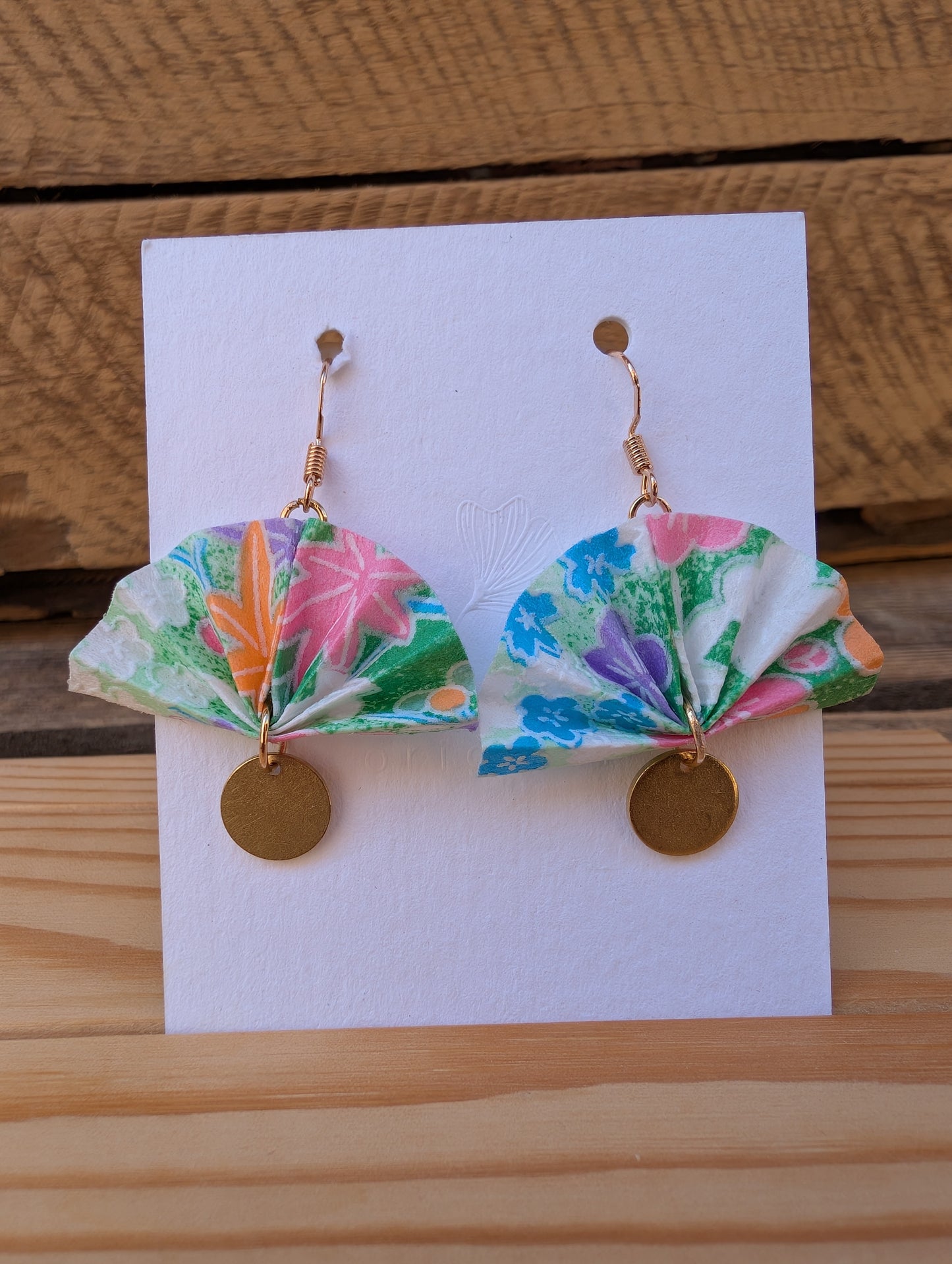 Handmade Origami Fan Earrings