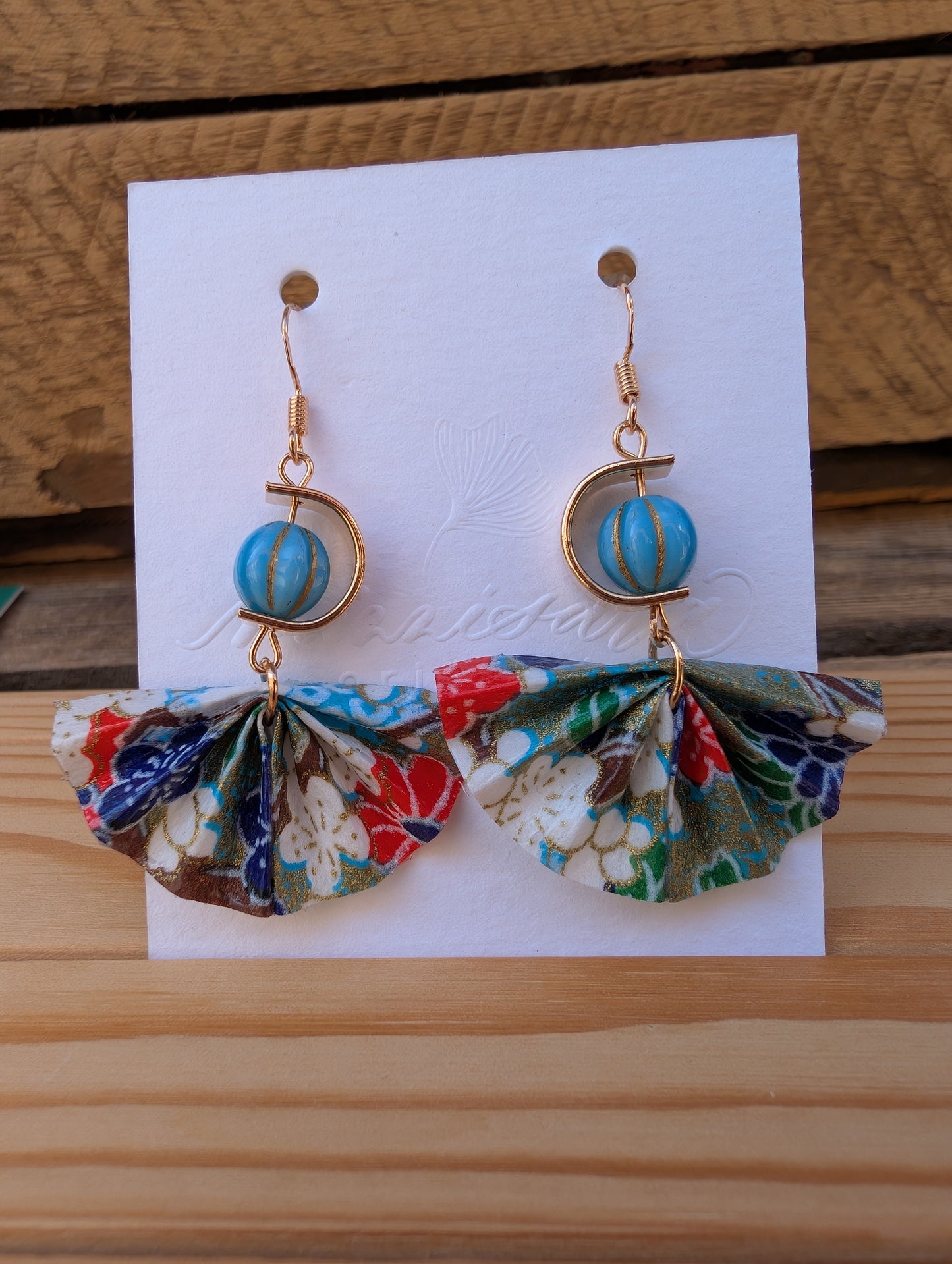 Handmade Origami Fan Earrings