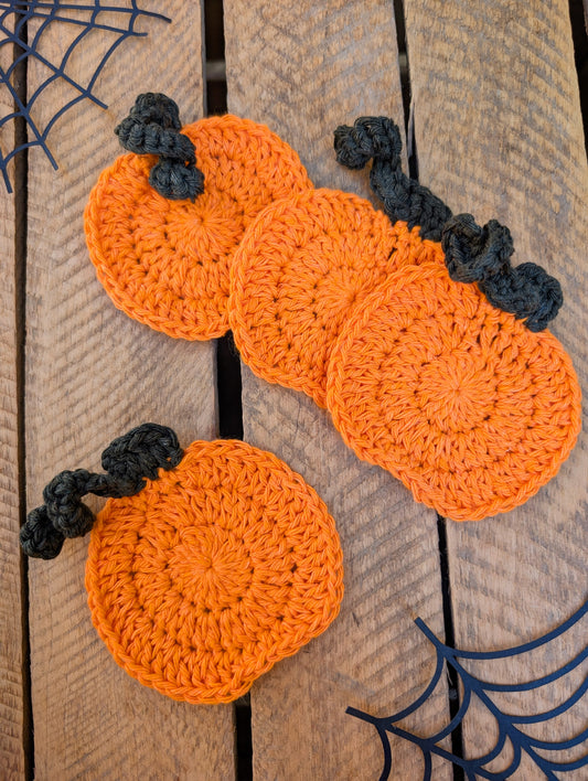 Pumpkin Coasters - Set Of 4
