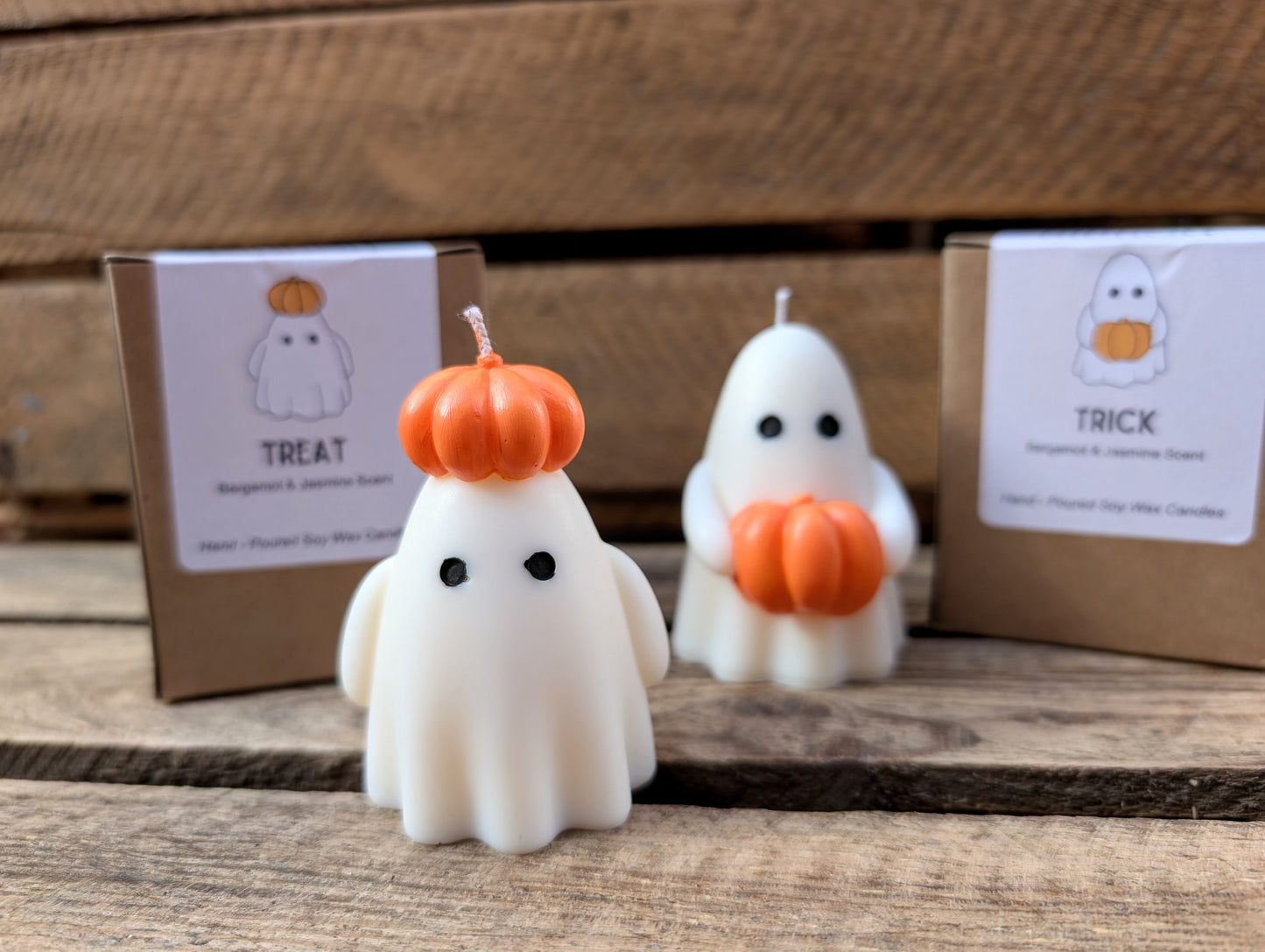 Trick Or Treat Ghost Candles