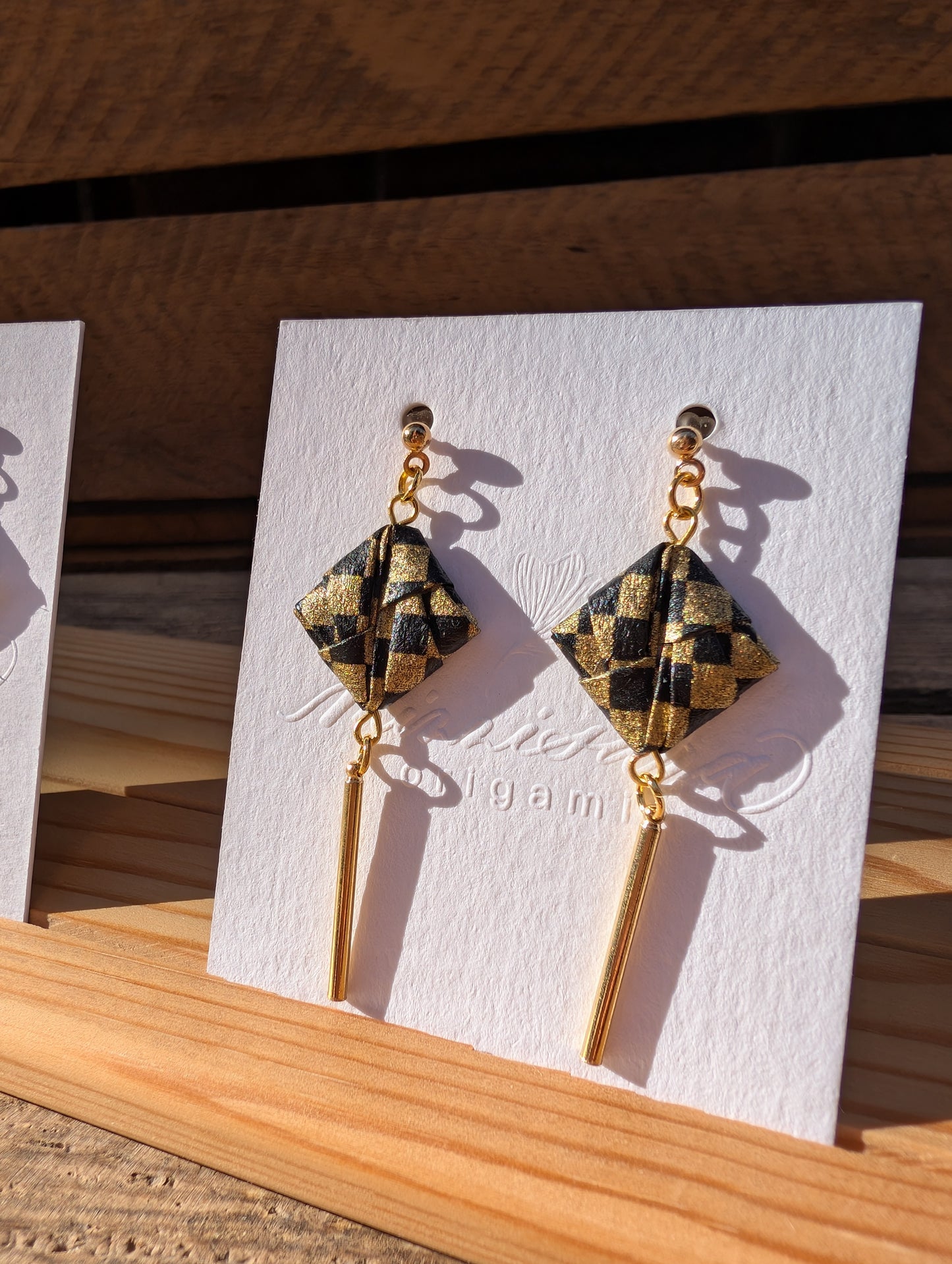 Handmade Origami Square Earrings